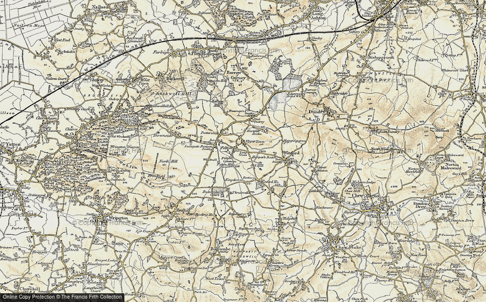 Old Map of Felton, 1899 in 1899