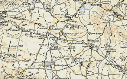 Old map of Felton in 1899