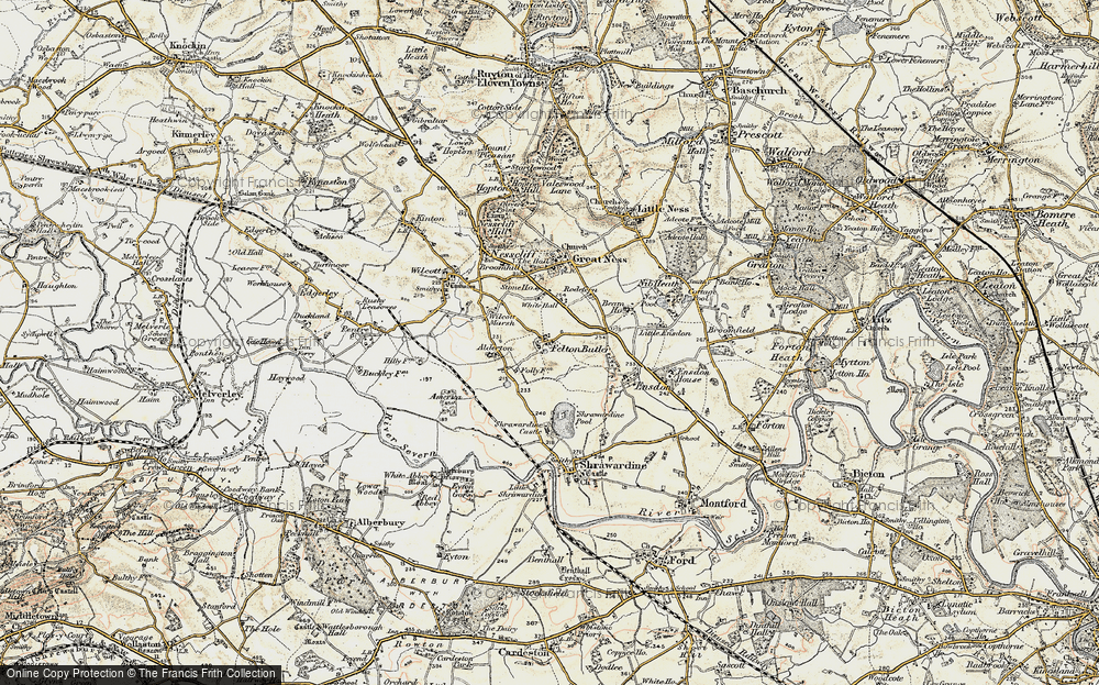 Old Map of Felton Butler, 1902 in 1902