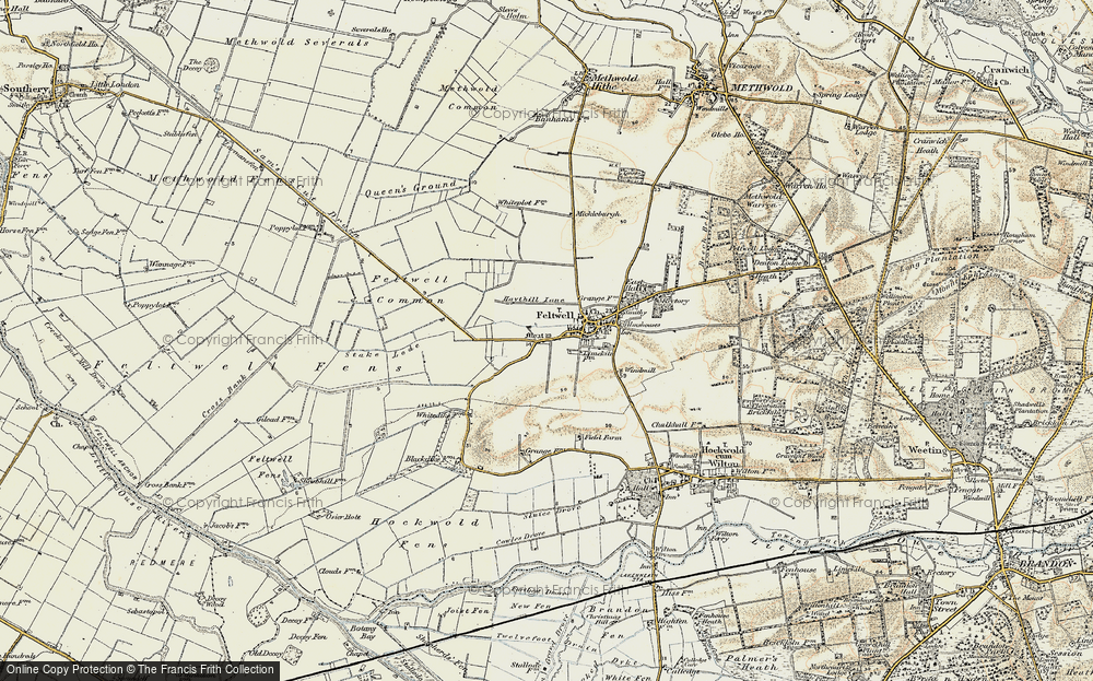 Old Map of Feltwell, 1901 in 1901