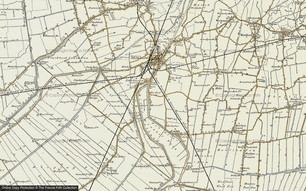 Old Map of Fen End, 1901-1903 in 1901-1903