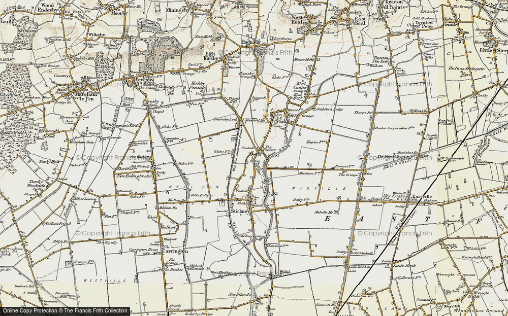 Old Map of Fen Side, 1901-1903 in 1901-1903