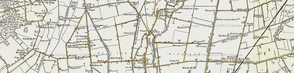 Old map of Fen Side in 1901-1903