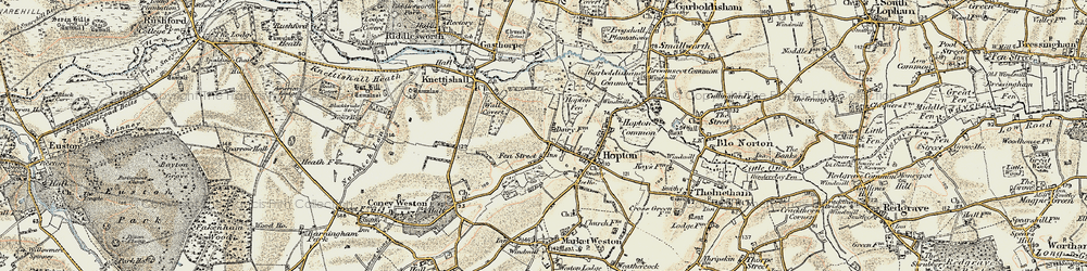 Old map of Fen Street in 1901