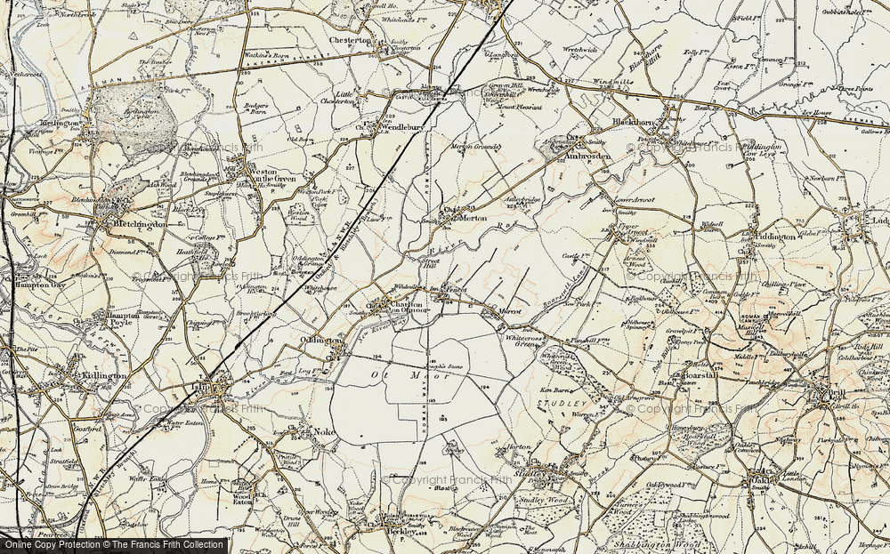 Old Map of Fencott, 1898-1899 in 1898-1899