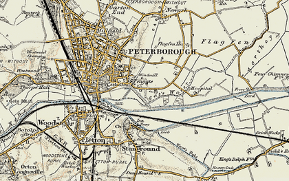 Old map of Fengate in 1901-1902