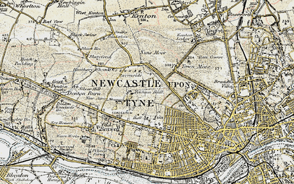 Old map of Fenham in 1901-1904