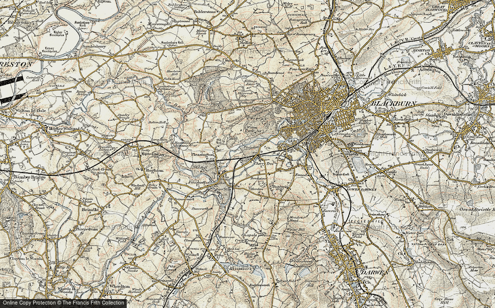 Old Map of Feniscliffe, 1903 in 1903