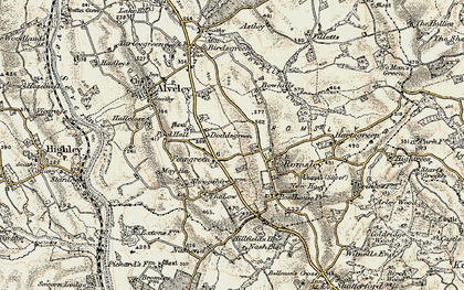 Old map of Bowhills Dingle in 1901-1902
