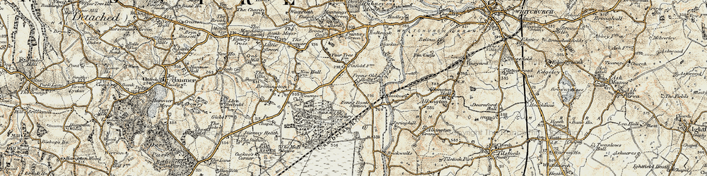 Old map of Fenn's Bank in 1902