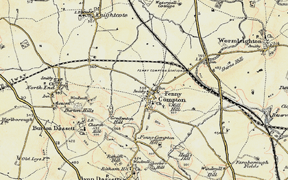 Old map of Fenny Compton in 1898-1901