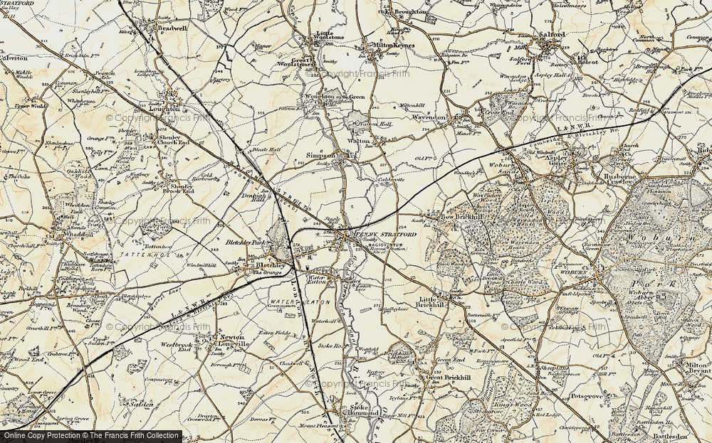 Old Map of Fenny Stratford, 1898-1901 in 1898-1901