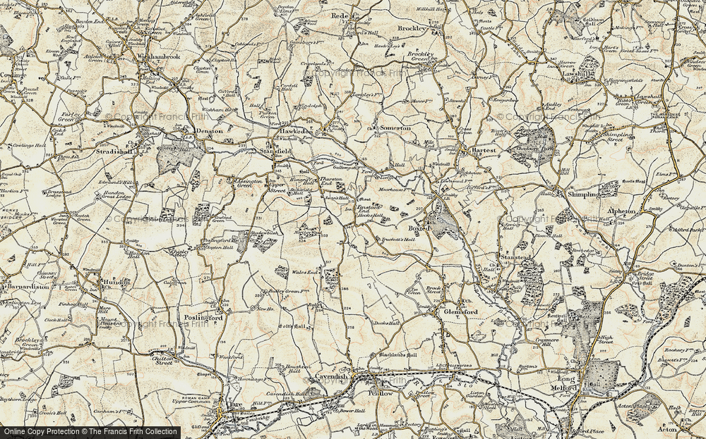 Old Map of Fenstead End, 1899-1901 in 1899-1901
