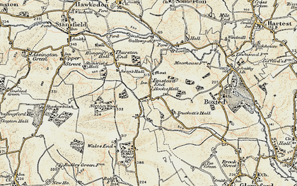 Old map of Fenstead End in 1899-1901