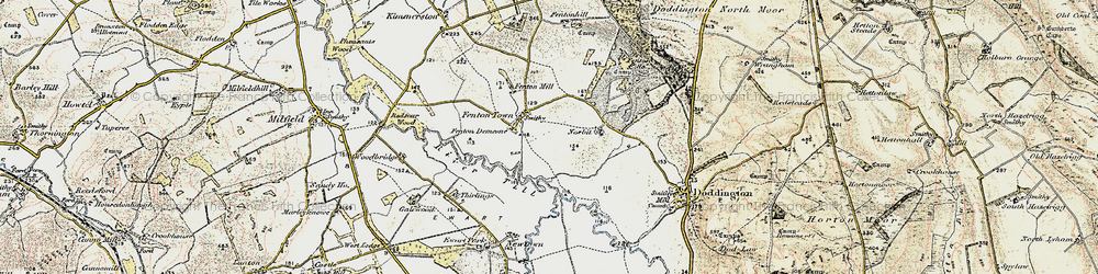 Old map of Ewart Newtown in 1901-1903