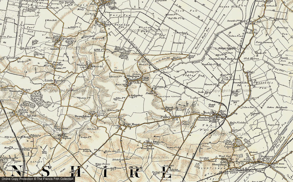 Old Map of Fenton, 1901 in 1901