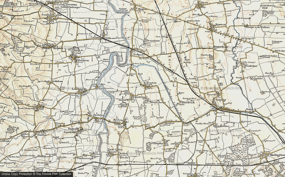 Old Map of Historic Map covering Broom Hills in 1902-1903