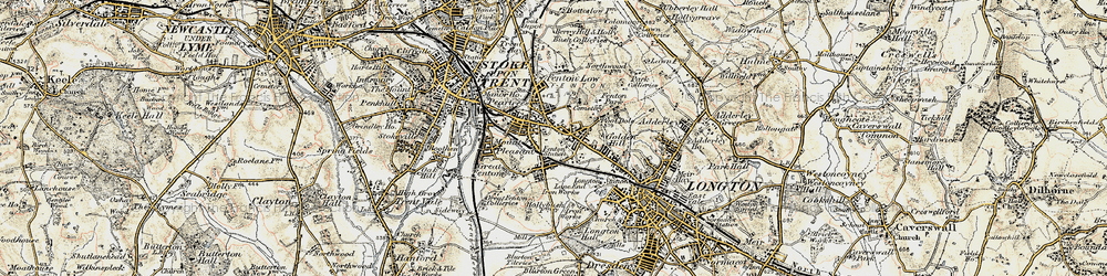 Old map of Fenton in 1902