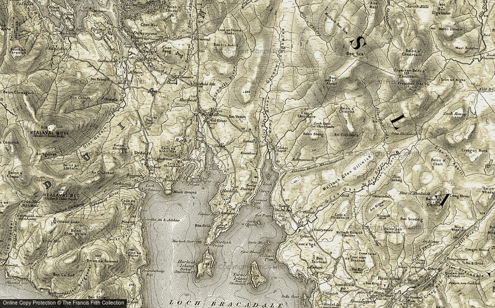 Old Map of Feorlig, 1908-1909 in 1908-1909