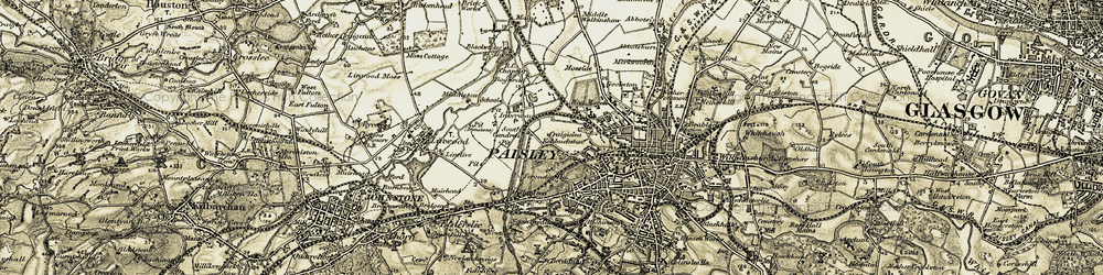 Old map of Ferguslie Park in 1905-1906