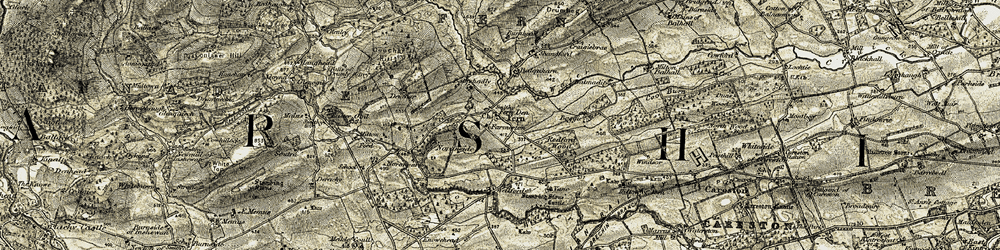 Old map of Fern in 1907-1908