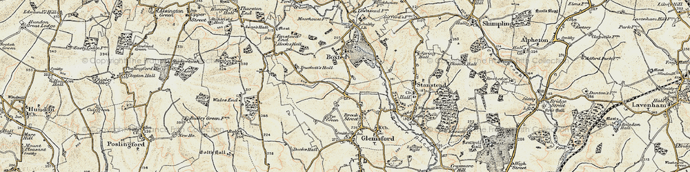 Old map of Fern Hill in 1899-1901