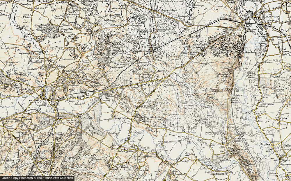 Old Map of Ferndown, 1897-1909 in 1897-1909