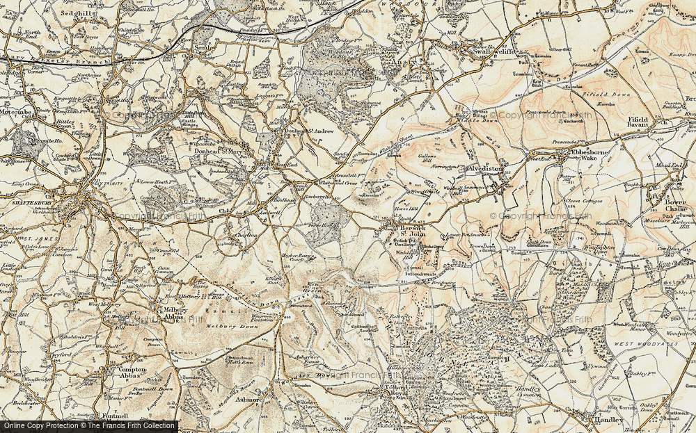 Old Map of Ferne, 1897-1909 in 1897-1909