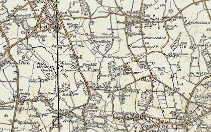 Old map of Fernhill in 1898-1902