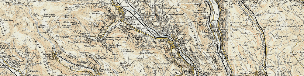 Old map of Fernhill in 1899-1900