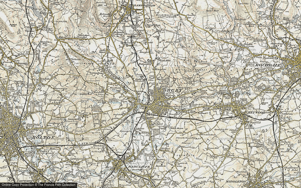 Old Map of Fernhill, 1903 in 1903