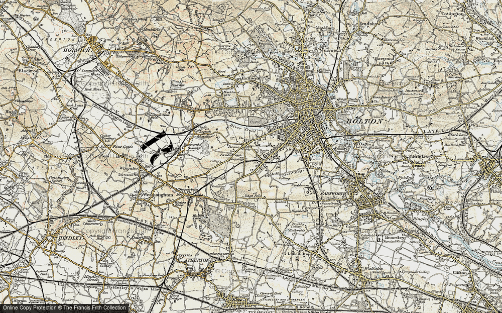 Old Map of Fernhill Gate, 1903 in 1903