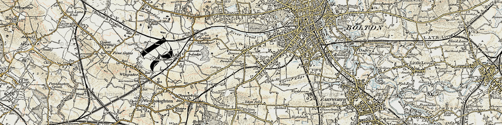 Old map of Fernhill Gate in 1903