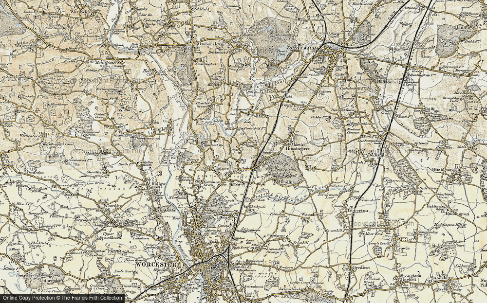 Old Map of Fernhill Heath, 1899-1902 in 1899-1902