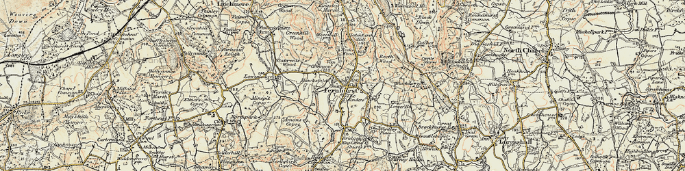 Old map of Fernhurst in 1897-1900