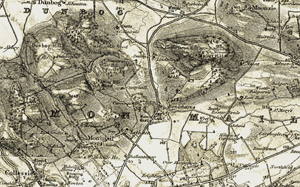 Old map of Lindifferon in 1906-1908