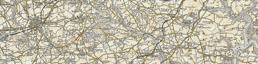 Old map of Fernsplatt in 1900