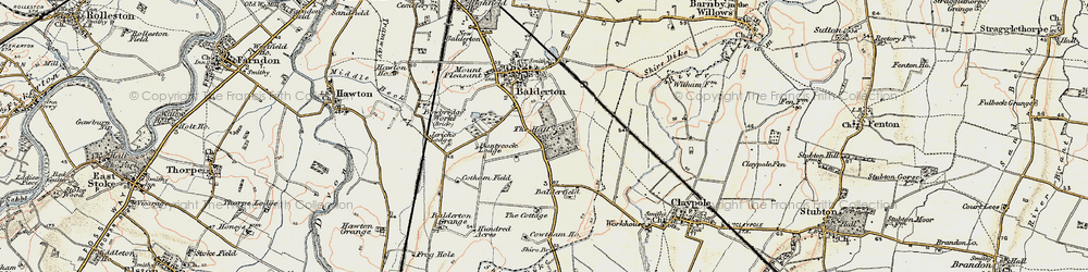 Old map of Balderfield in 1902-1903