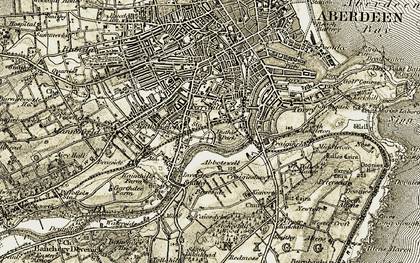Old map of Ferryhill in 1908-1909