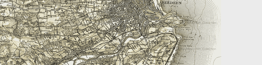Old map of Ferryhill in 1908-1909
