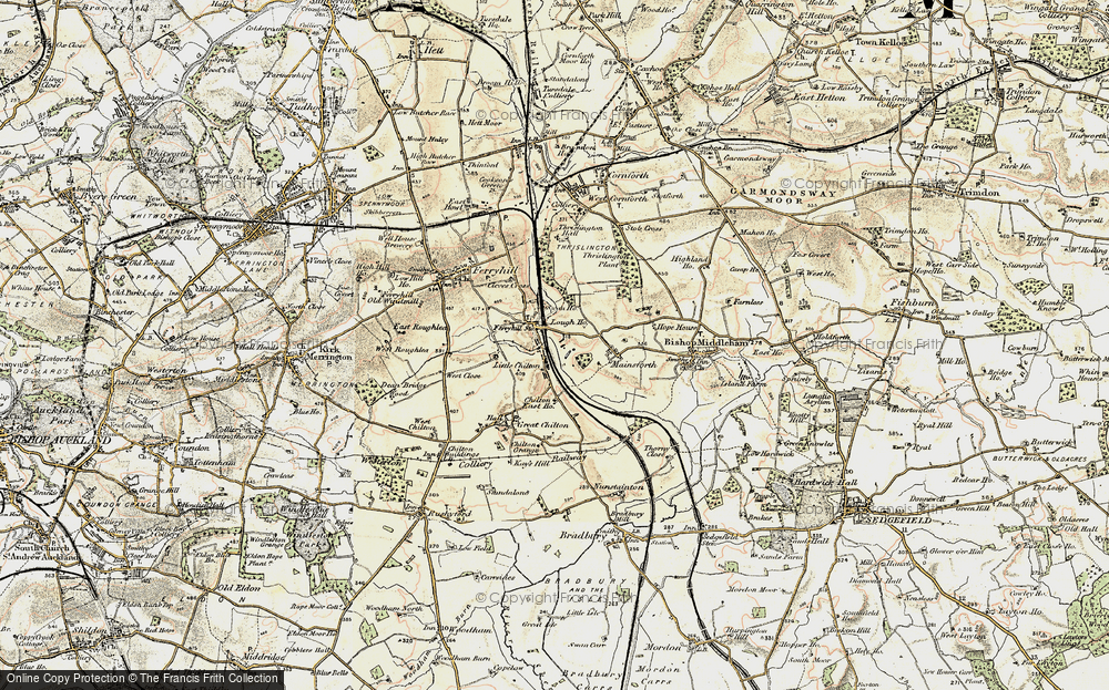 Old Map of Ferryhill Station, 1903-1904 in 1903-1904