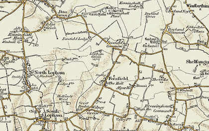 Old map of Fersfield in 1901