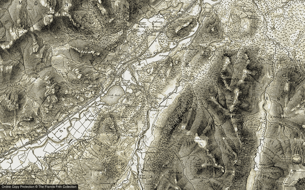 Old Map of Feshiebridge, 1908 in 1908