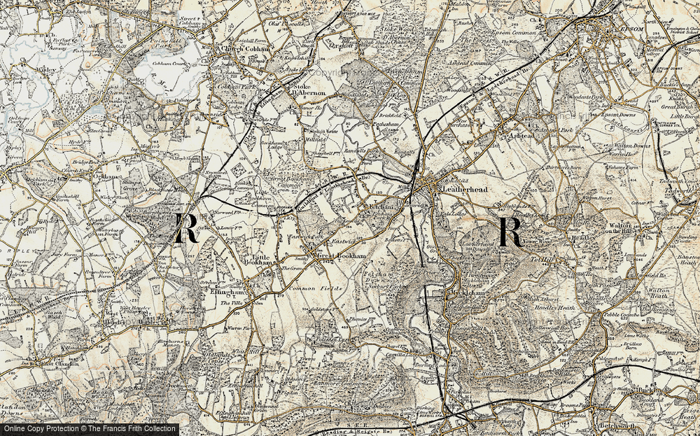 Old Map of Fetcham, 1897-1909 in 1897-1909