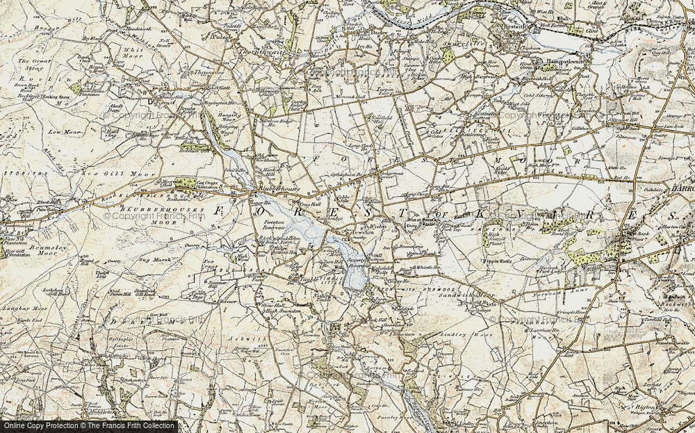 Old Map of Fewston, 1903-1904 in 1903-1904