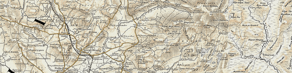 Old map of Tynfron in 1901-1903