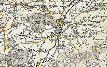 Old map of Ffairfach in 1900-1901