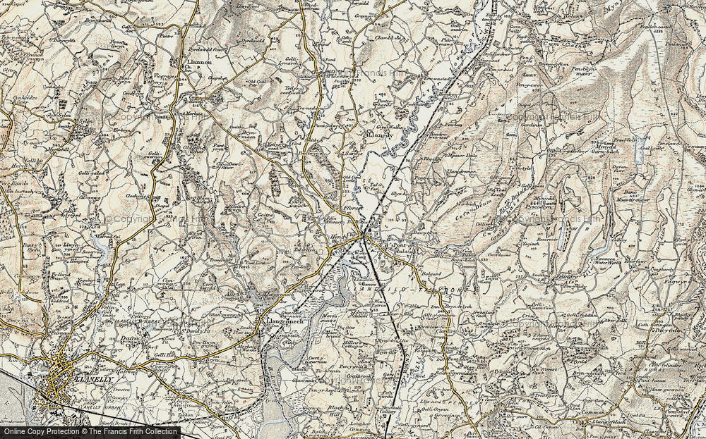 Old Map of Fforest, 1900-1901 in 1900-1901
