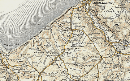 Old map of Ffos-y-ffîn in 1901-1903