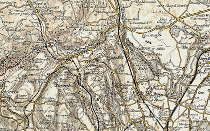 Old map of Alyn Waters Country Park in 1902-1903